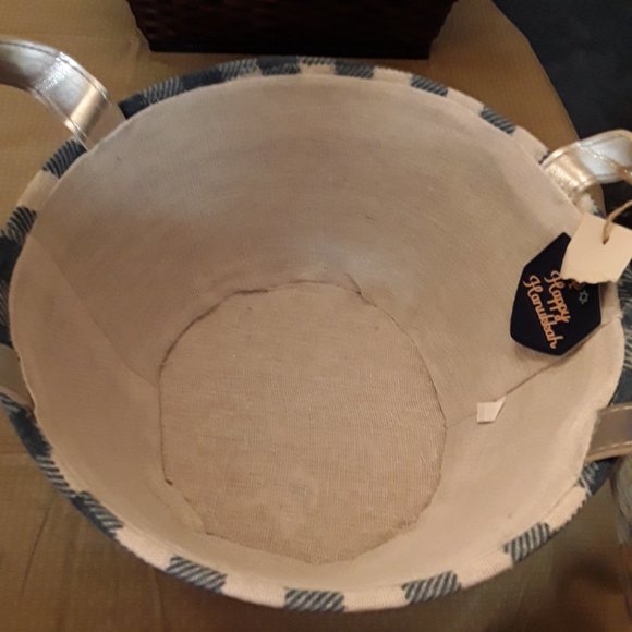 Pair of Better Living Storage Hanukkah Latke Storage Baskets Canvas Handles New - Picture 3 of 10